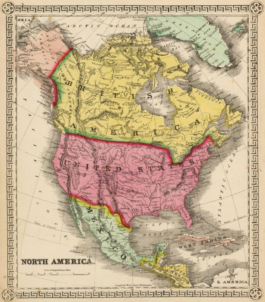 North America in 1865