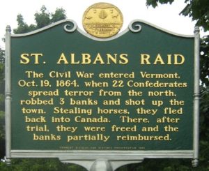 St. Albans Raid Plaque 1864