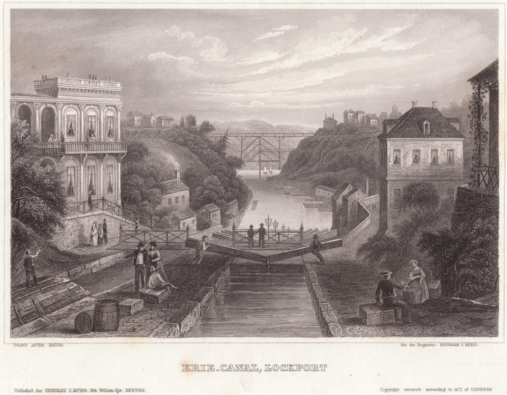 Erie Canal Lockport 1855