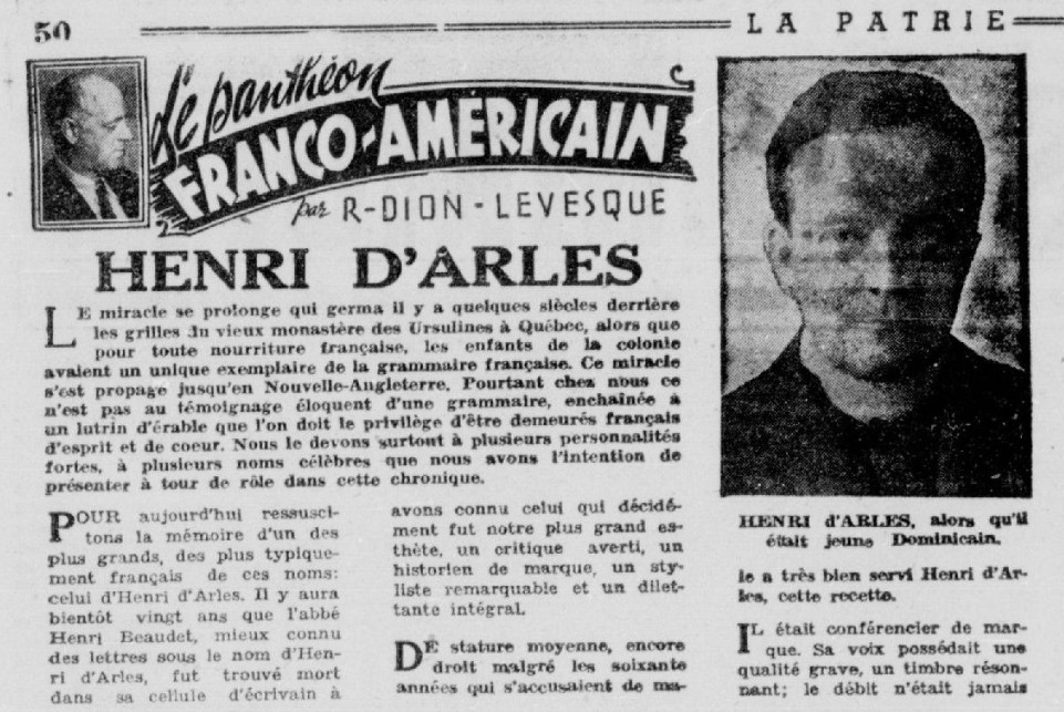 Dion-Lévesque Silhouettes franco-américaines La Patrie 1950