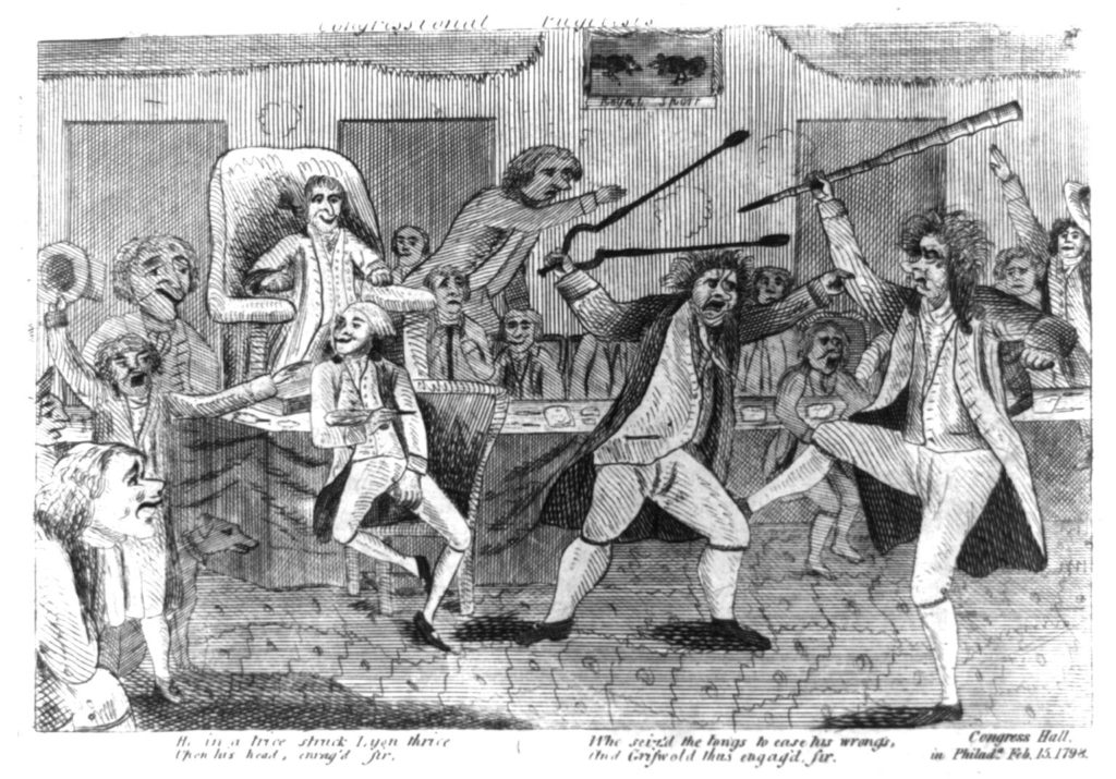 Lyon Griswold Brawl Congress American History Resources Online