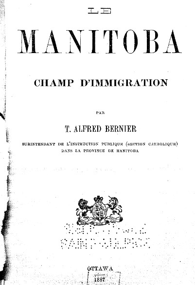 Colonization Repatriation Manitoba French Canadians