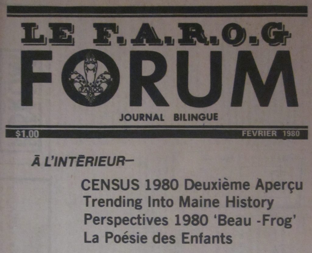 FAROG Forum Orono Maine Franco-Americans 1980