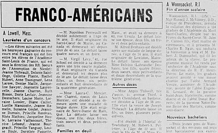 La Presse Franco-Américains 1960