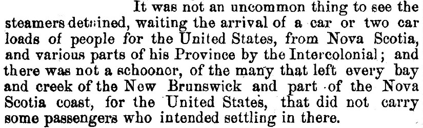 Emigration Nova Scotia New Brunswick
