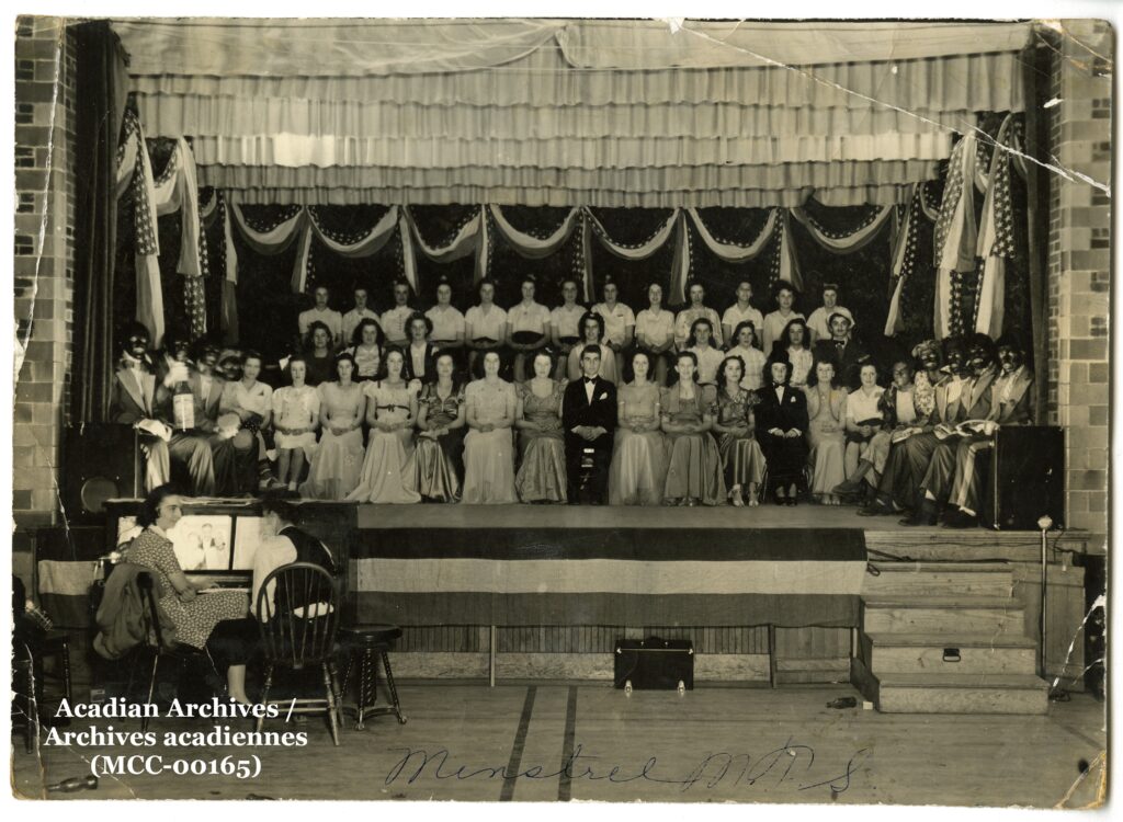 Blackface minstrel shows white immigrants St. John Valley Maine