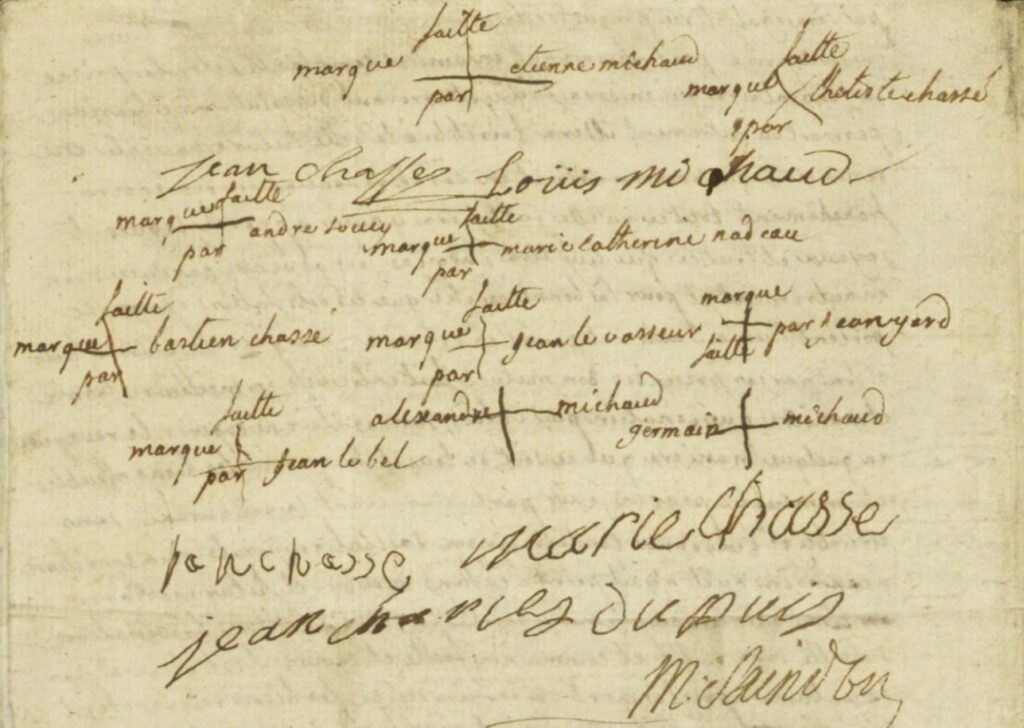 Etienne Michaud Théotiste Chassé marriage mariage