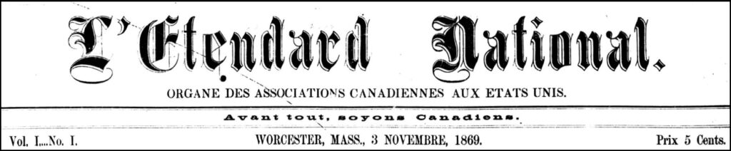 L'Etendard national Worcester Massachusetts Franco-American newspapers