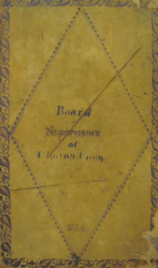 Cover of the Board of Supervisors of Clinton County ledger