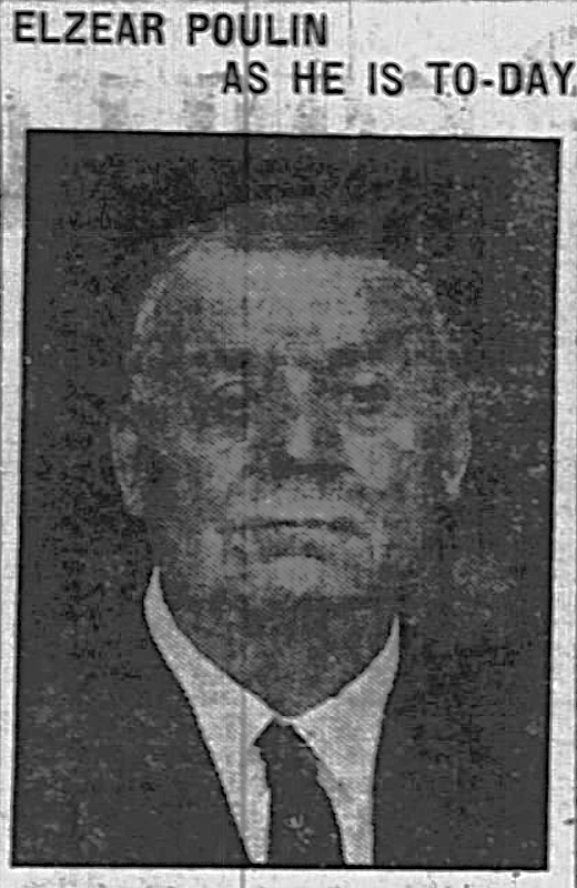 Photograph of Elzéar Poulin published in an Indiana newspaper